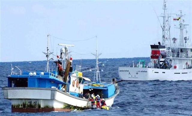 日本のＥＥＺで韓国漁船が無許可操業、キム船長を現行犯逮捕