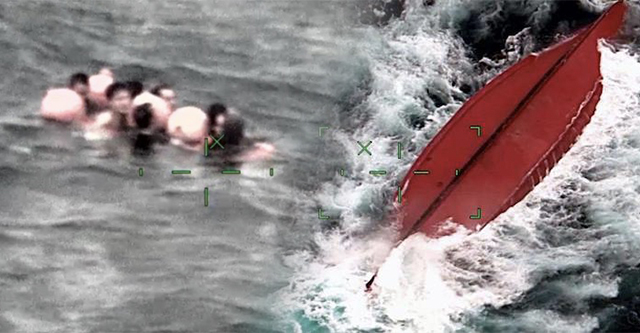 沖縄・石垣島北方で中国船転覆、７人漂流　海保が救助へ