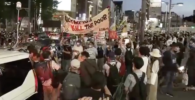 東京オリンピックの開会式にあわせてデモ「感染対策を優先すべきだ」（※動画）