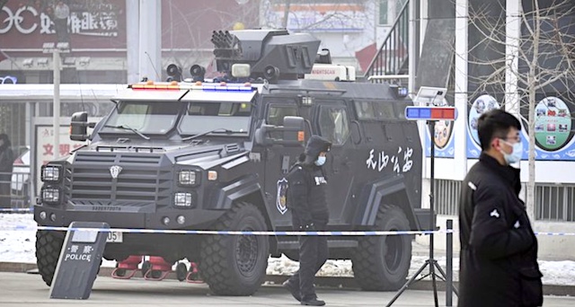 新疆ウイグル自治区に装甲車　五輪開幕に合わせ警戒強化