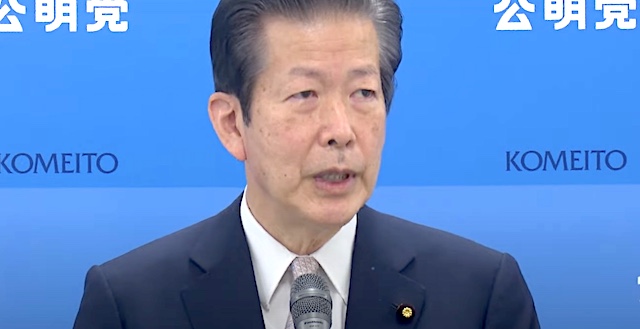 公明・山口代表、“核共有”に否定的考え「日本の信頼損なう」