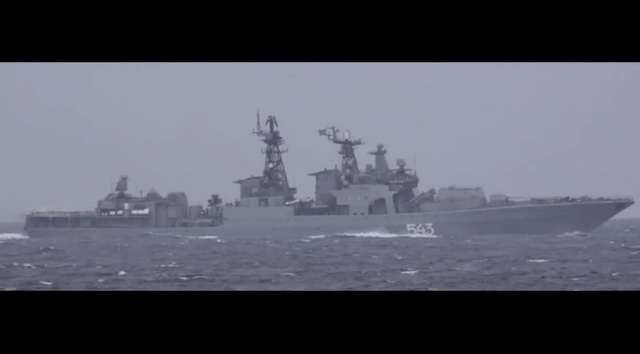 ロシア艦、千葉県沖まで南下… 駆逐艦5隻＋別の駆逐艦＋ミサイル観測支援艦の計7隻