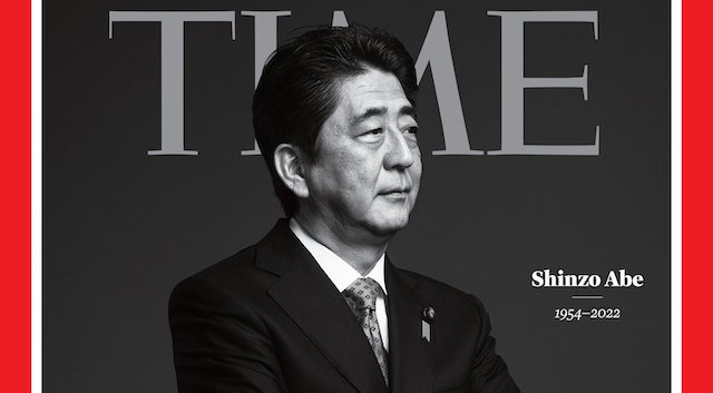安倍元首相、TIMEの新表紙に「日本で最も長く活躍したリーダー」