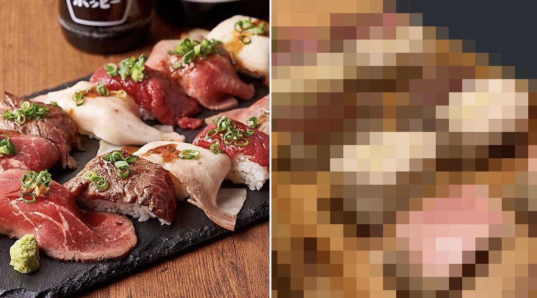 【話題】『ネット予約サイトに掲載されていた写真と実際に出てきた肉寿司みて…』