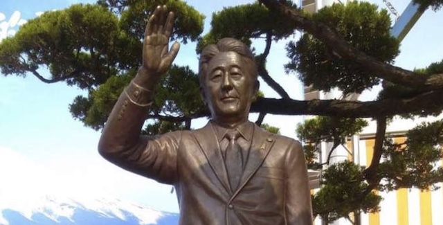 【完成】台湾に安倍元首相の等身大銅像 　責任者「安倍さんのことを私たちは忘れない」