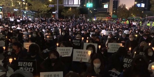 梨泰院事故から2週間… 韓国で7万総決起・ろうそくデモ