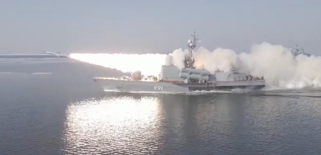 ロシア軍、日本海の標的に巡航ミサイルを発射　ロシア国防省発表