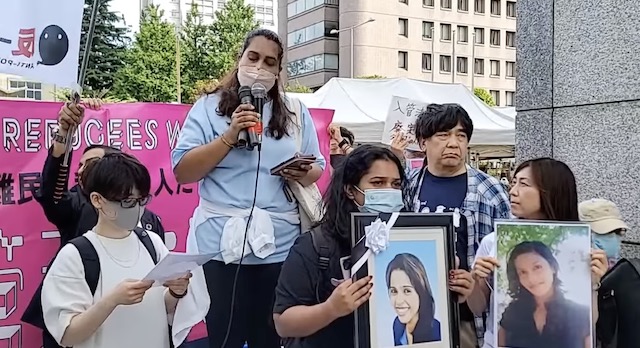 入管法改正に「ノー」　渋谷でデモ　ウィシュマさんの妹2人も参加