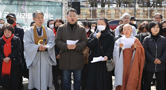 韓国の４大宗教団体、福島第一原発の汚染水投棄の撤回を要求「日本政府は地球を危険にさらす汚染水の海洋投棄計画を撤回せよ！」