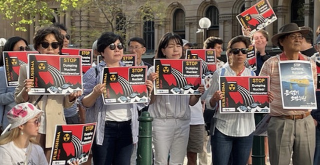 韓国系市民団体、オーストラリアで日本のALPS処理水放出に抗議