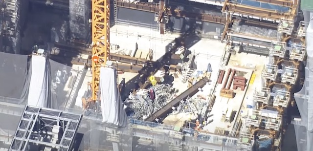 【動画】ビル工事現場で15トンの鉄骨が落下… 作業員2人死亡 1人重体　東京 日本橋