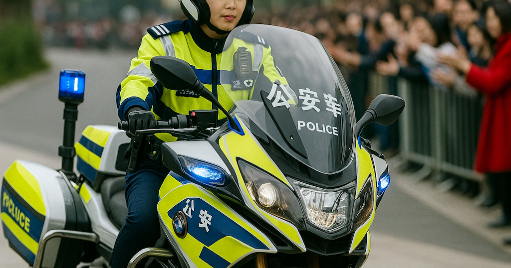 中国警察、イベント中に子供をはね…運転手は子供をはねずに自転車に乗った