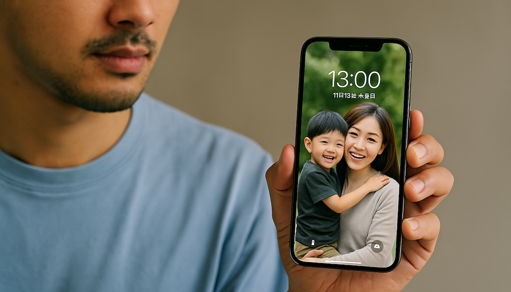 【怖えぇ】X民「この待受を見る度、家族のために頑張らなきゃって思えてくる」→ 実はこの画像…