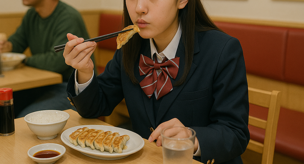 【話題】「王将で一人で餃子セット食べてる制服J K… マイペースに生きてる感じが良い…」→ 反応『瓶ビール飲んでたら完璧』『ええなぁ青春やな』
