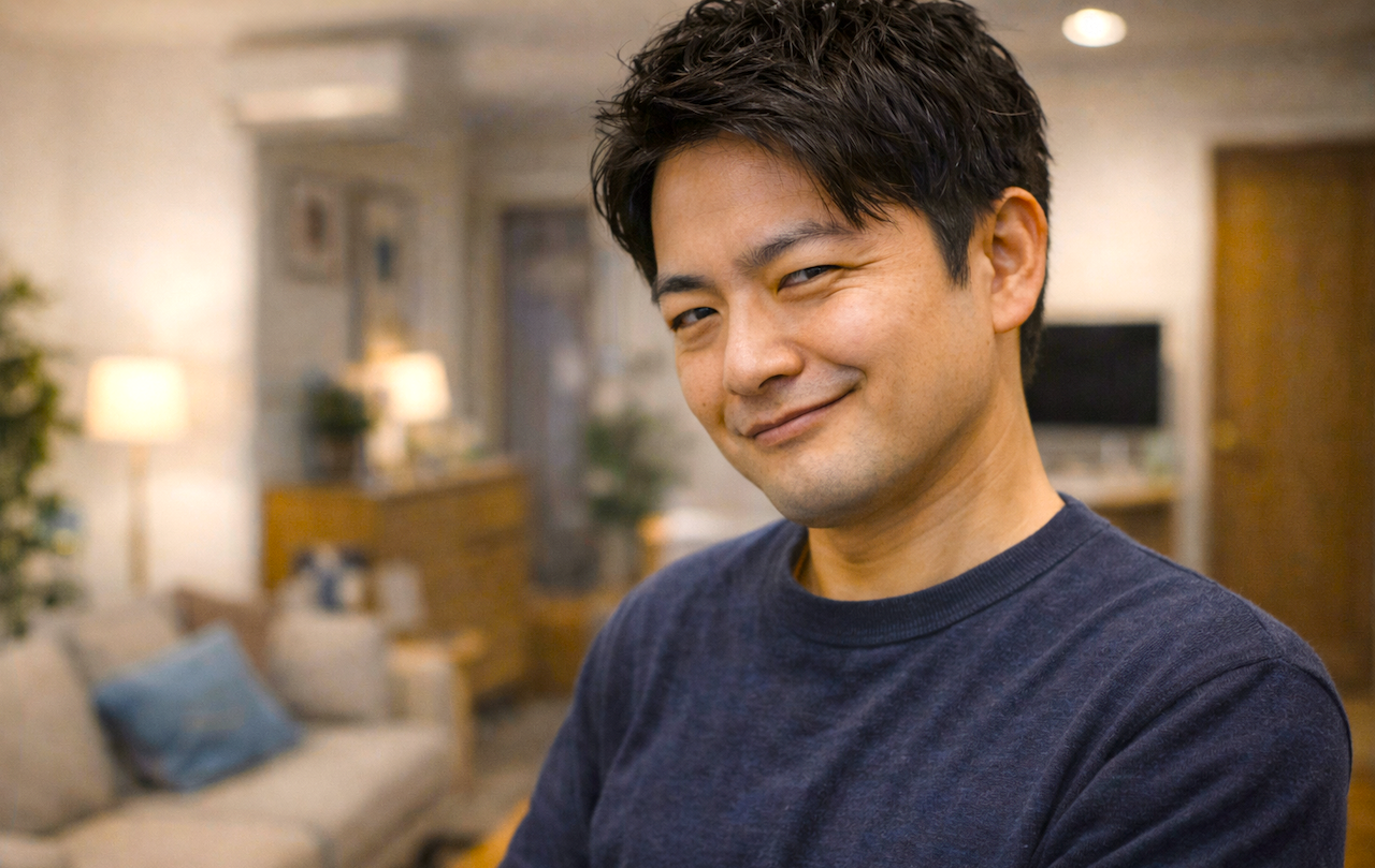 こたつでテレビを見ている夫、キッチンに立つ妻「床が冷たくて感覚がない」→ 夫「すぐに、冷気を遮断する極厚のマットを探しました！一番に彼女を立たせたい！」