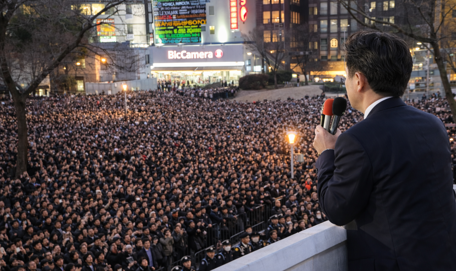 X 民、自民（高市）と社民（大椿）の演説を比較「自民＝まるでカルトの集会。高市はこの群集が将棋倒しになったらどう責任をとるつもりだったんだろう？