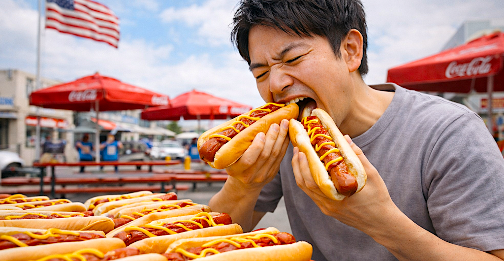 【動画】ホットドッグ早食いの元世界王者・小林尊さん(47)の現在がこちら…