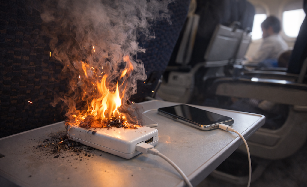 【国交省検討】４月から航空機内でのモバイルバッテリー使用禁止へ