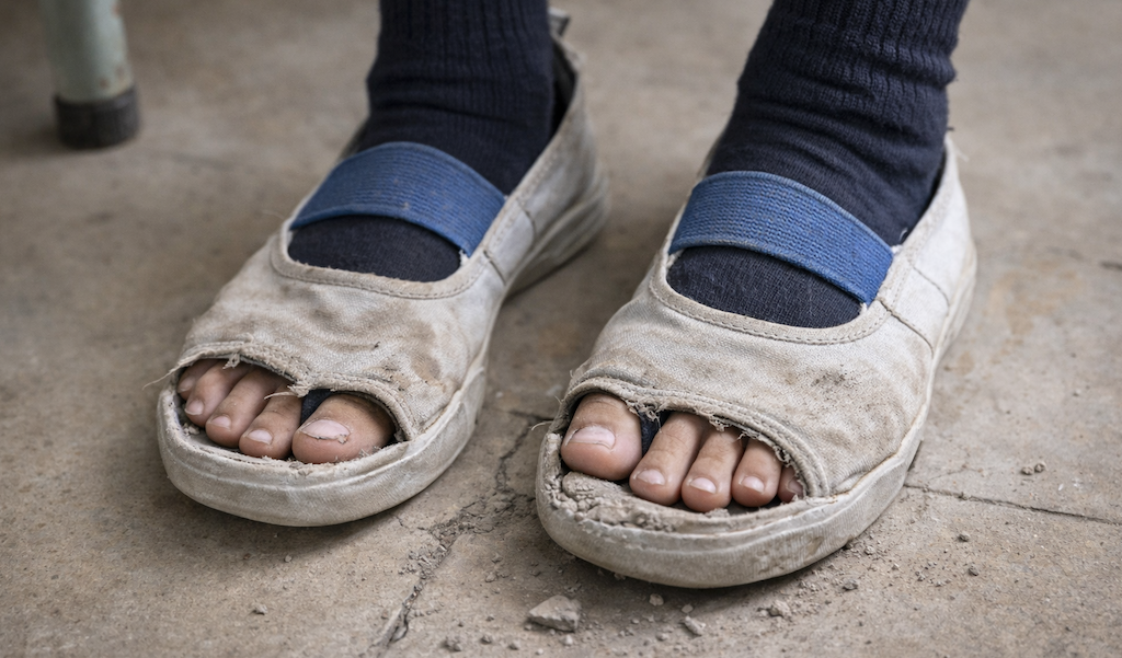 「卒業まであと4日」小6男子の“ボロボロ上履き”投稿が拡散　3.9万いいね、親の判断に賛否