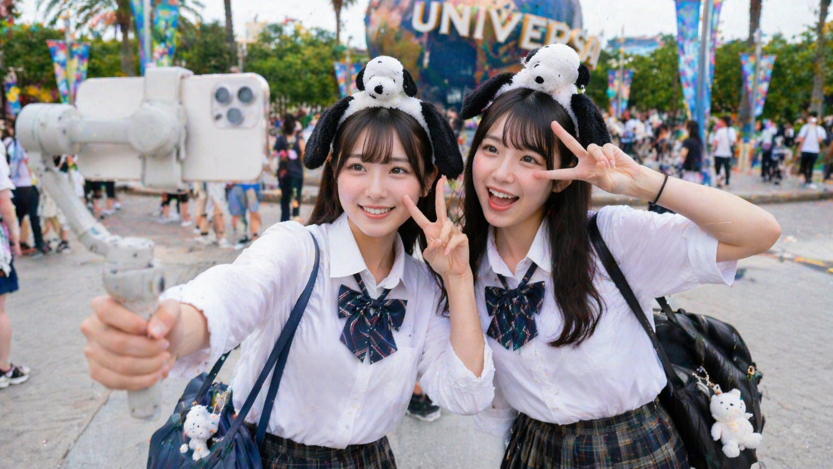 【動画】USJ、JK達のTikTok撮影スタジオと化す…