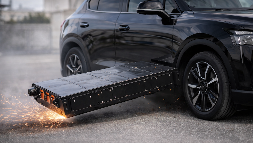 【話題】『中国は、ドライバーの安全を促進するために、緊急時にバッテリーを排出するEVをテストしています… どうなのこれ？』(※動画)