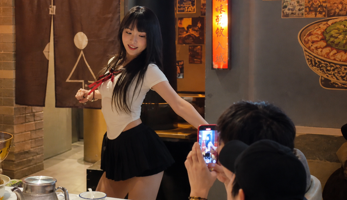 【中国】レストランのダンスサービス、「スカートがだんだん短くなってる」と話題に…