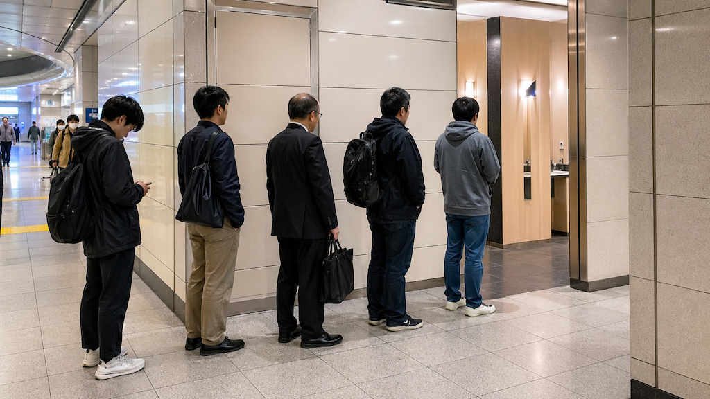 東京駅のトイレ待ちで目を疑う出来事… “ある方法”で５人抜きを達成した人物