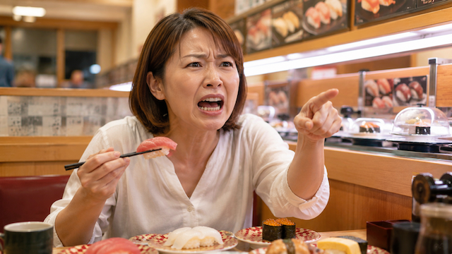 【回転寿司】「お金も無いけど腹が減ったけんがしょうがないやん!」42歳女、無銭飲食で現行犯逮捕