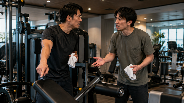 【話題】ジム客A「次使いたかったから汗拭いてくださいね」→ ジム客B「それって義務ですか？」→ A「使う時に前の人の汗付いてたら嫌ですよね？」→ B「それってあなたの価値観ですよね？」→ 結果…