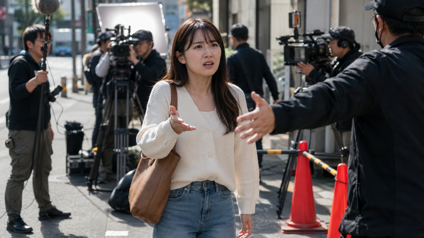 【芸能人ロケ】撮影スタッフ「立ち止まらないでくださーい」「撮影はやめてくださーい」 →「ここ、通れませんか？」→ スタッフ「今ちょっと撮影中なので…」← これ…