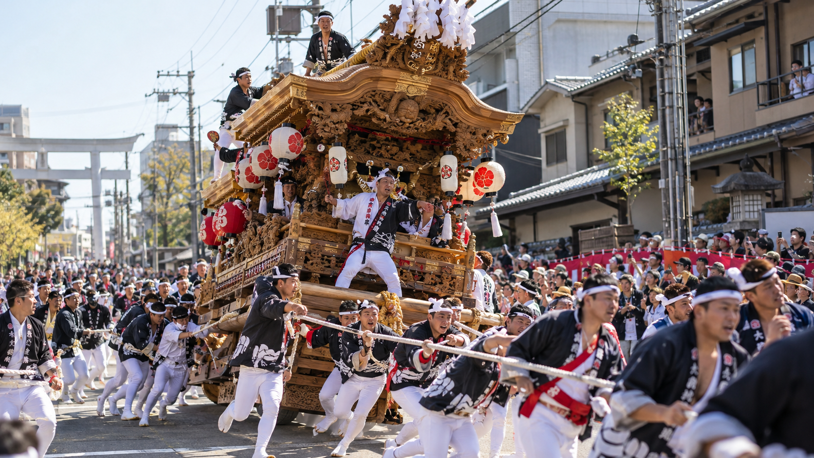 泉佐野のだんじり祭りで横転事故… 複数下敷き、51歳男性死亡