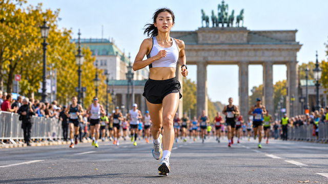 中国人女性「ベルリンマラソンで自己ベストを更新したよ!」→ レース中に自転車に乗っていたことが発覚し炎上…