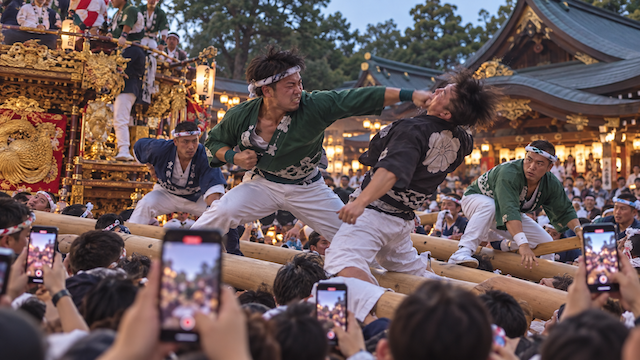 【動画】愛媛県のお祭り、だんじりさん顔負けの“左フック一閃”…