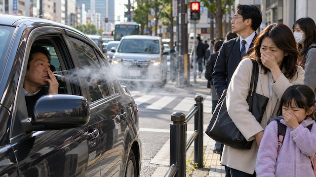 非喫煙者「車内でタバコを吸う人… 窓を開けて煙を外に出すのはやめて」 「吸わない人にも、煙を吸わずに過ごす自由がある」